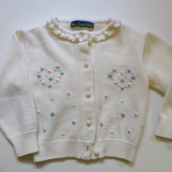 Baby Superstore Other - BABY SUPERSTORE Ivory Kids Cardigan Size 18M
